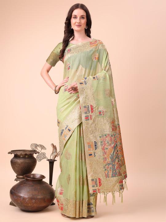 Dazira Linen Weaves catalog linen saree price in india