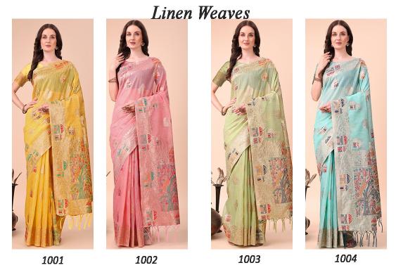 Dazira Linen Weaves catalog linen saree price in india