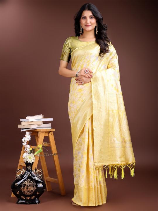 Dazira Mango Silk catalog linen sarees wholesale surat