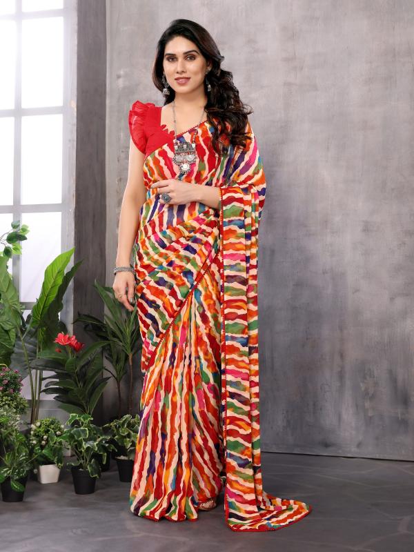 Dazira Printed Georgette Catalog surat wholesale bazaar saree