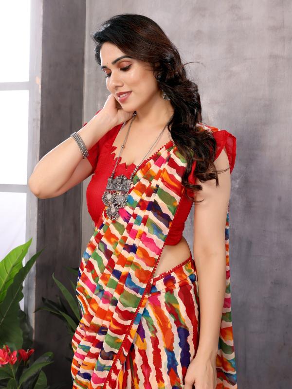 Dazira Printed Georgette Catalog surat wholesale bazaar saree