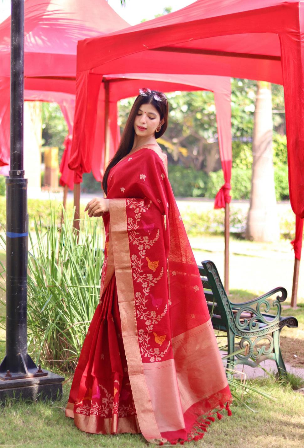 Dazira Pure Linen Silk catalog best saree shop in surat