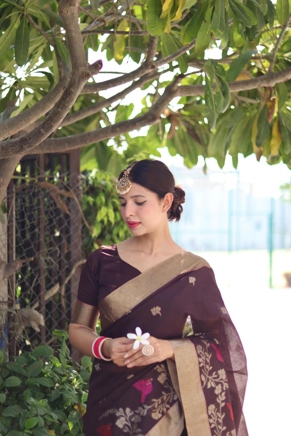 Dazira Pure Linen Silk catalog best saree shop in surat