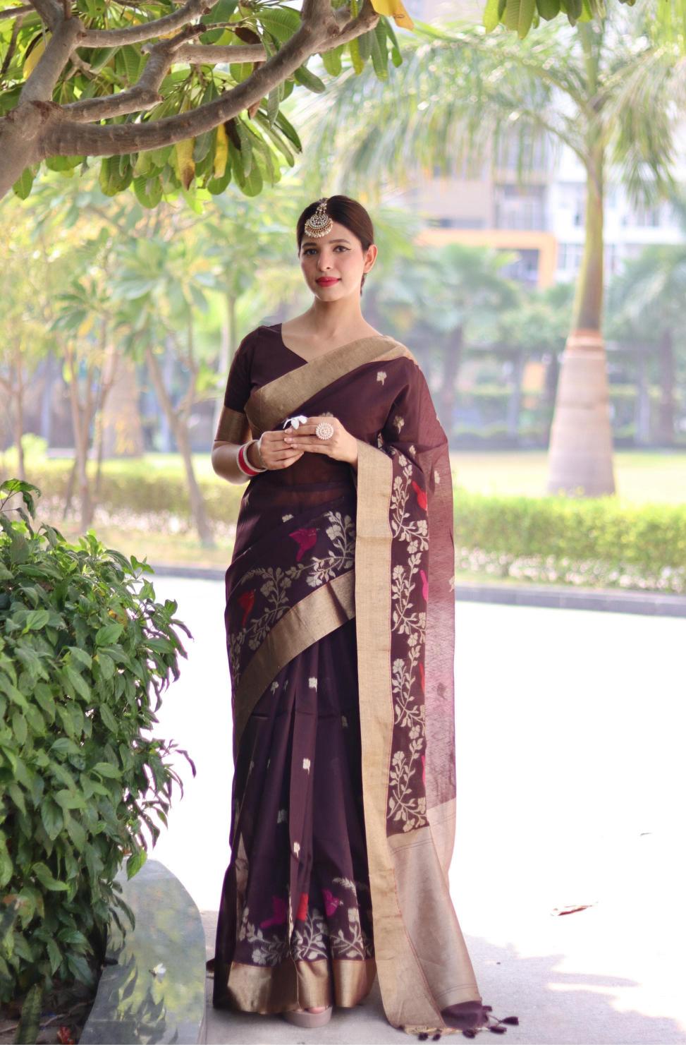 Dazira Pure Linen Silk catalog best saree shop in surat