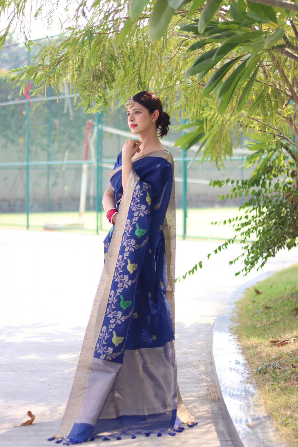 Dazira Pure Linen Silk catalog best saree shop in surat