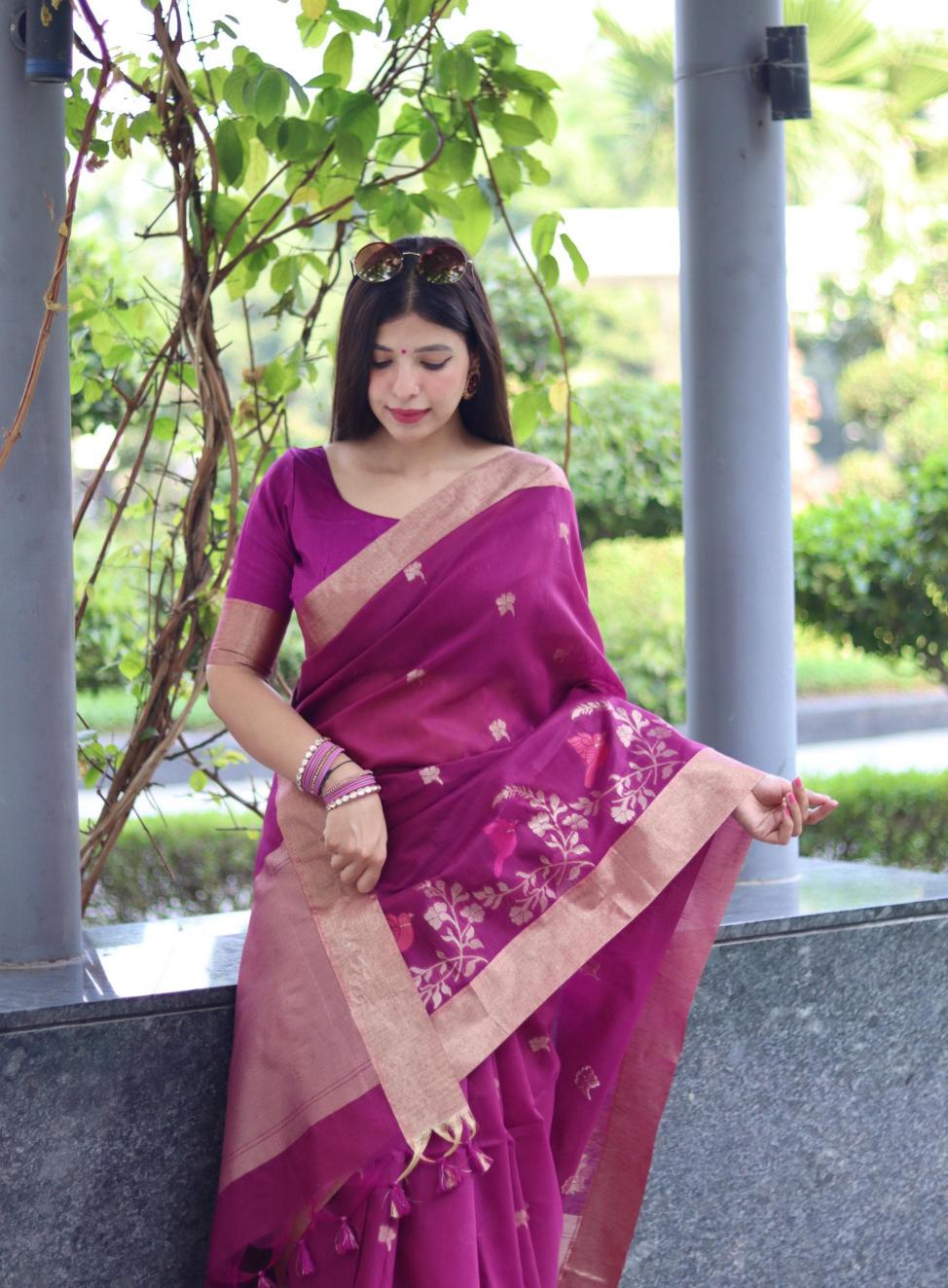 Dazira Pure Linen Silk catalog best saree shop in surat