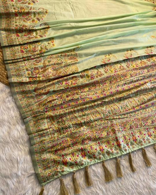 Dazira Pure n Soft Rajwadi pashmina Vol 3 Catalog fancy saree wholesale surat