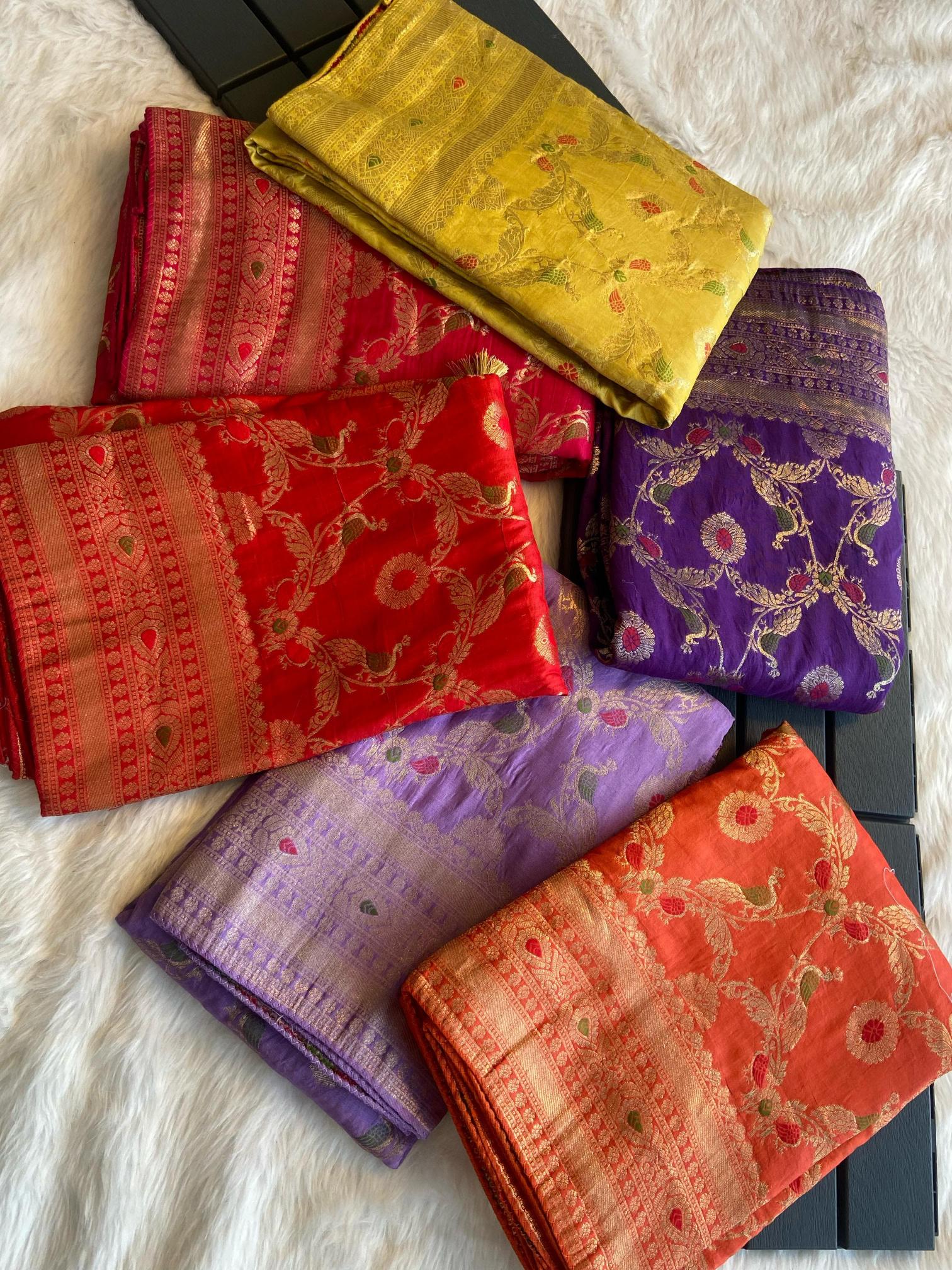 Dazira Pure Soft and Self weaved Russian cotton silk Vol 4 Catalog bridal saree surat