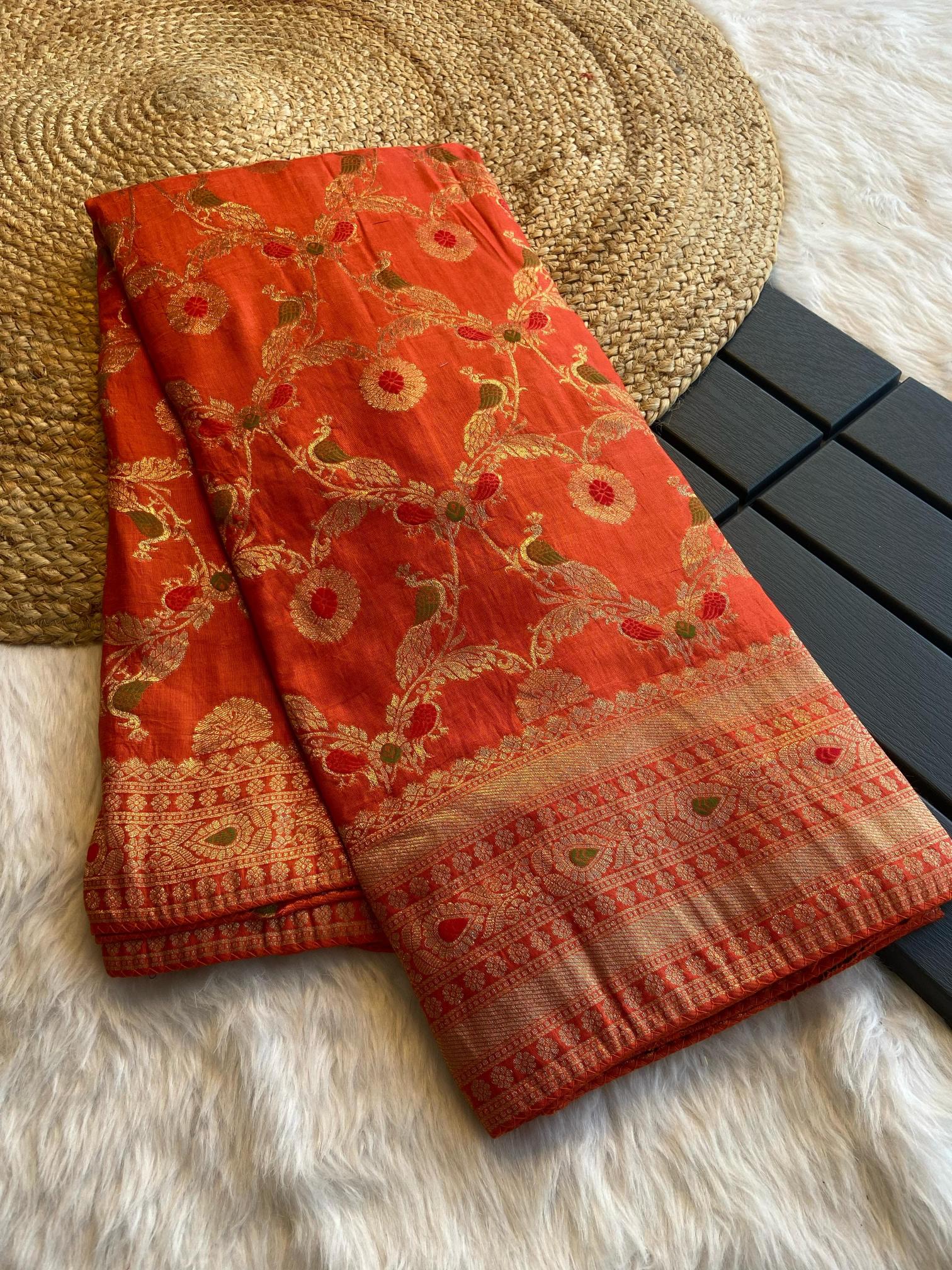 Dazira Pure Soft and Self weaved Russian cotton silk Vol 4 Catalog bridal saree surat