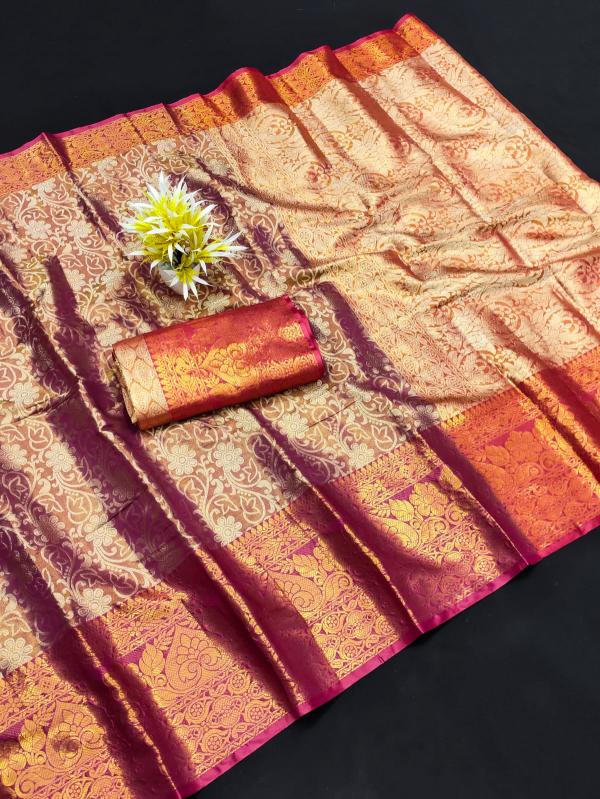 Dazira Soft Banarsi Silk catalog golden banarasi saree price in india