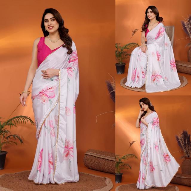 Dazira Soft Chinon Shiffon Silk catalog surat wholesale rate sarees