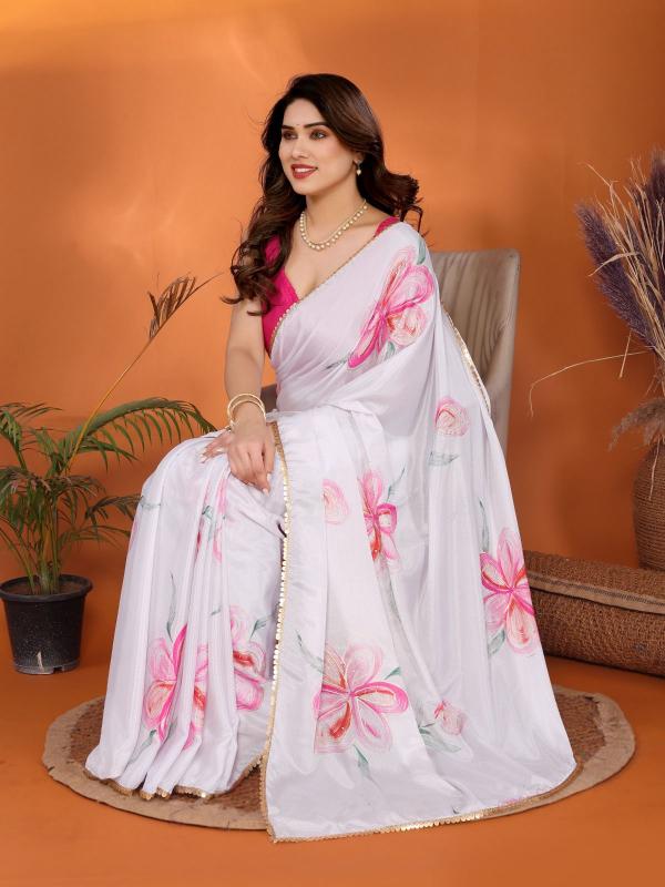 Dazira Soft Chinon Shiffon Silk catalog surat wholesale rate sarees