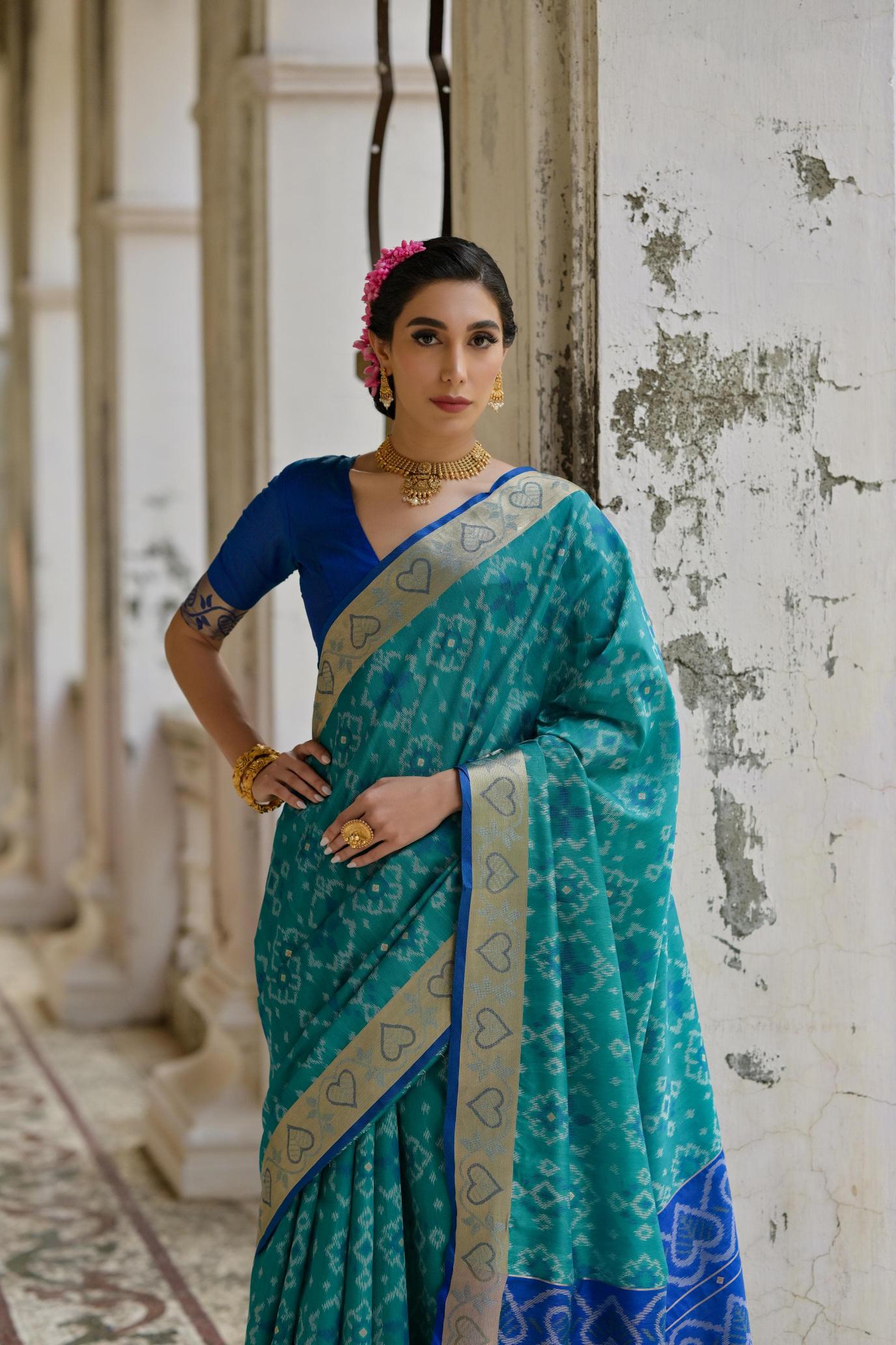 Dazira Soft Desi Raw silk catalog model india saree