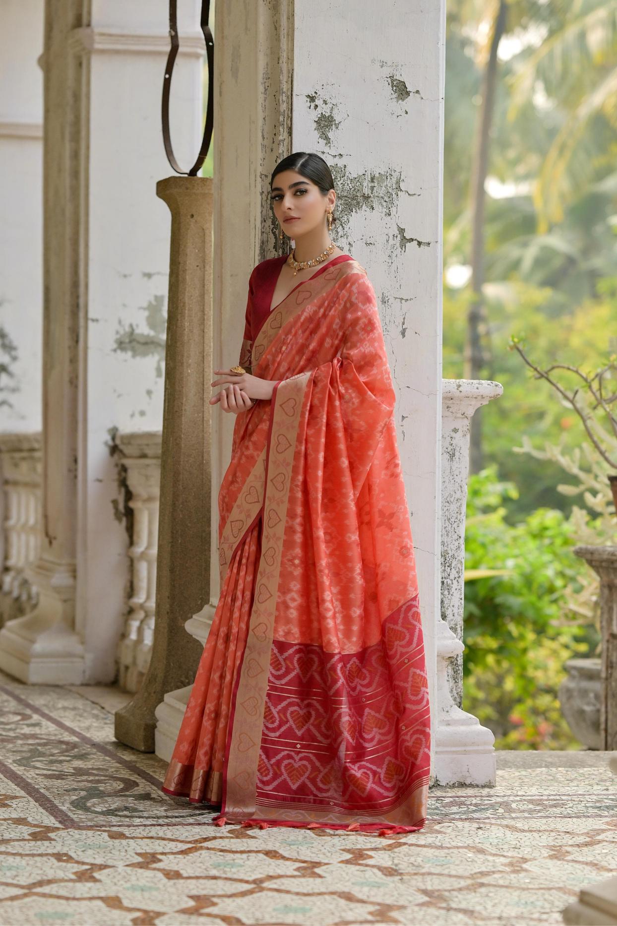 Dazira Soft Desi Raw silk catalog model india saree