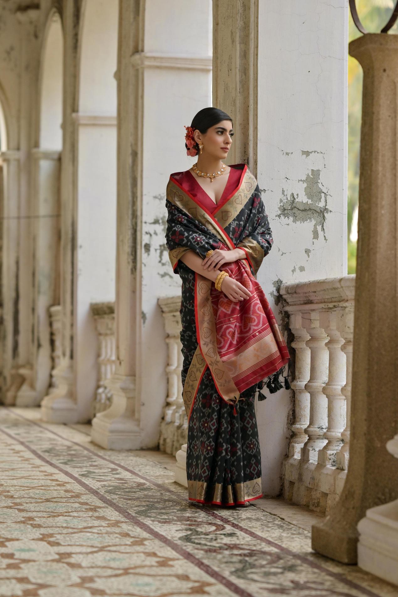 Dazira Soft Desi Raw silk catalog model india saree