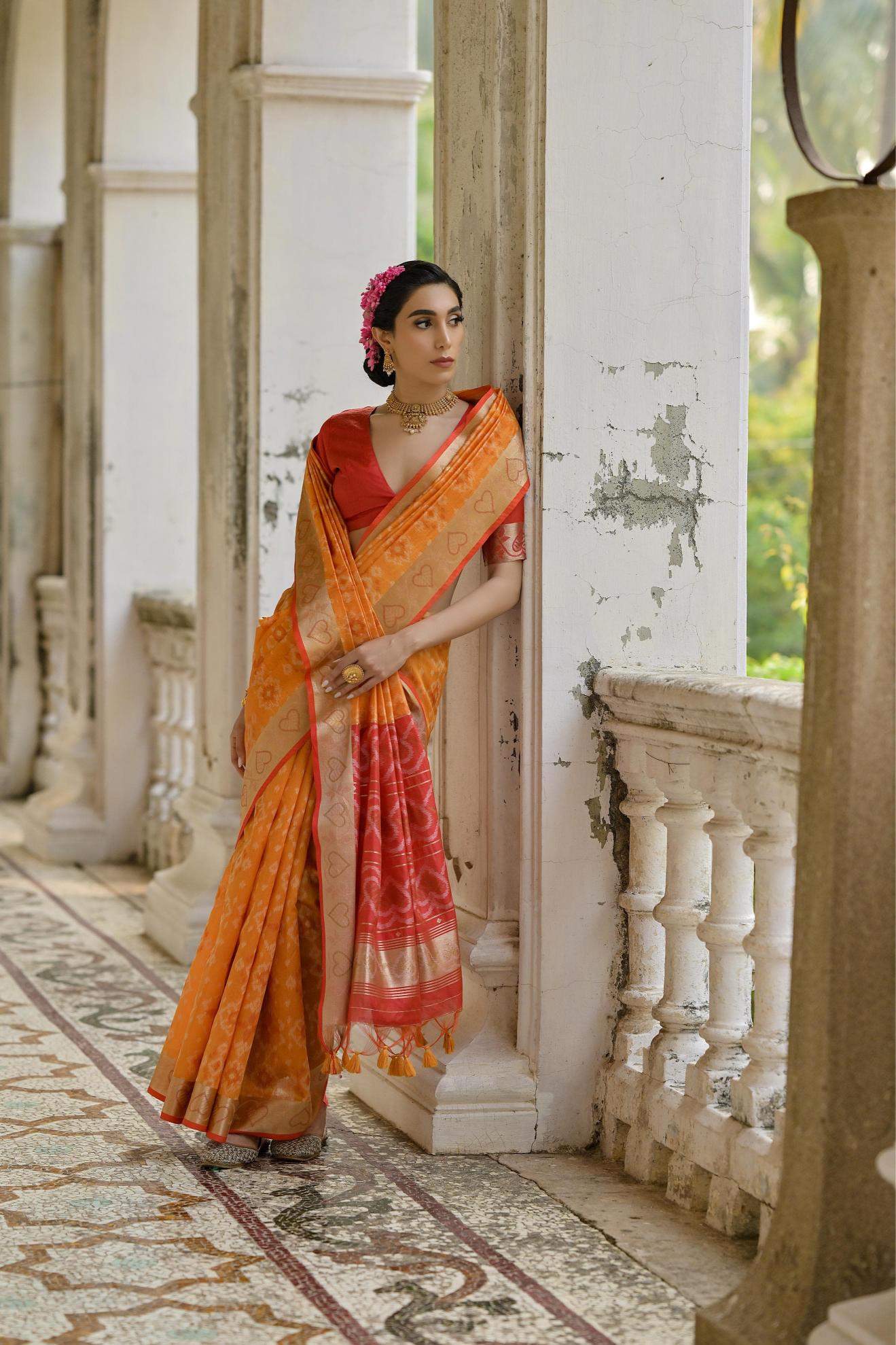 Dazira Soft Desi Raw silk catalog model india saree