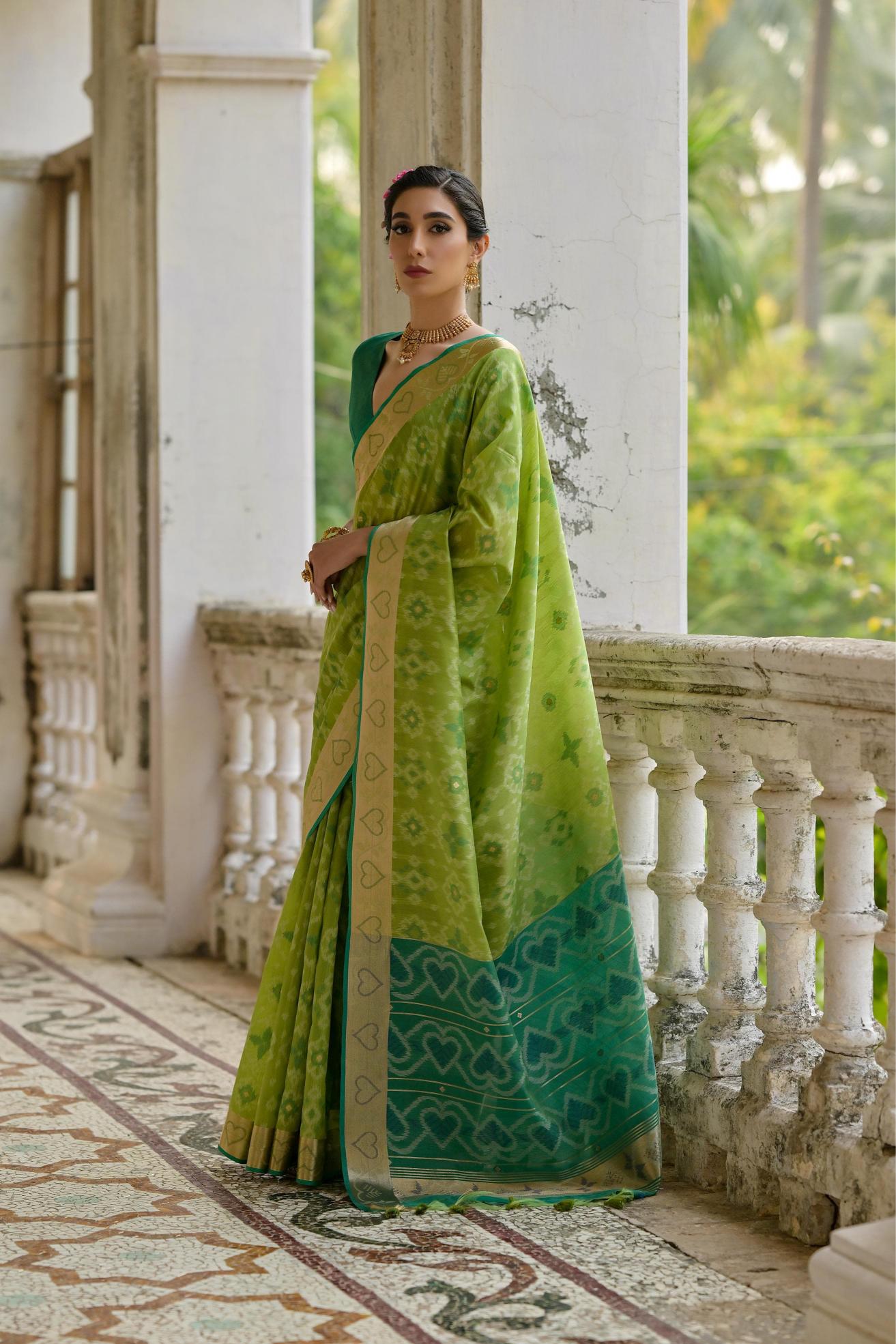 Dazira Soft Desi Raw silk catalog model india saree