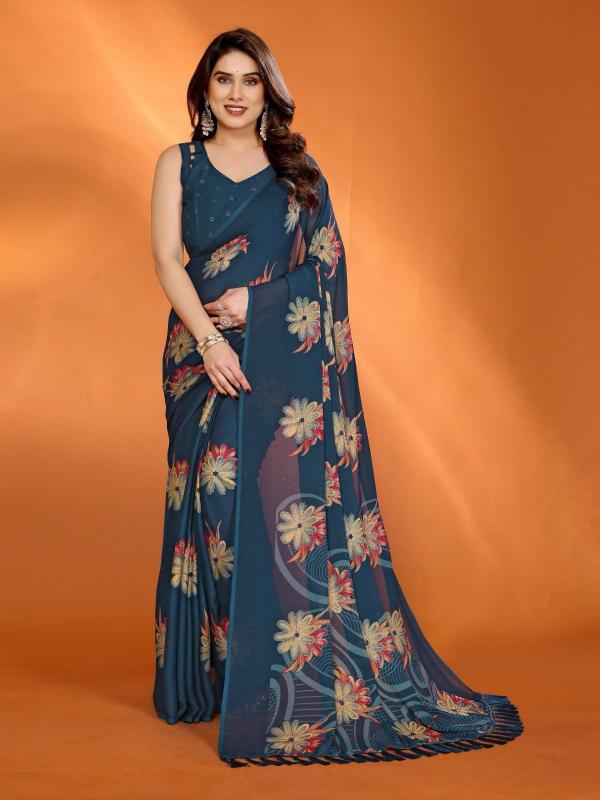 Dazira Soft Moss Silk catalog designer saree cost in india