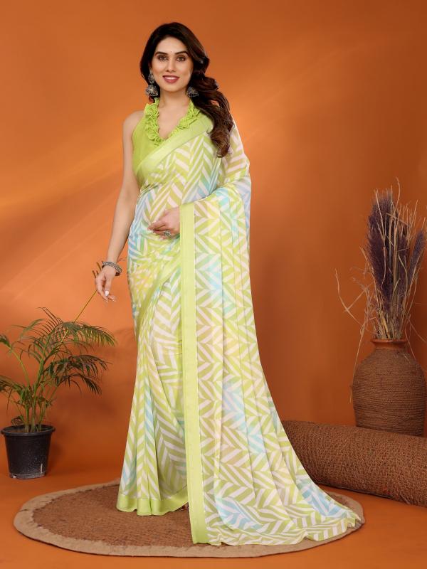 Dazira Soft Satin Patta catalog pink saree online india