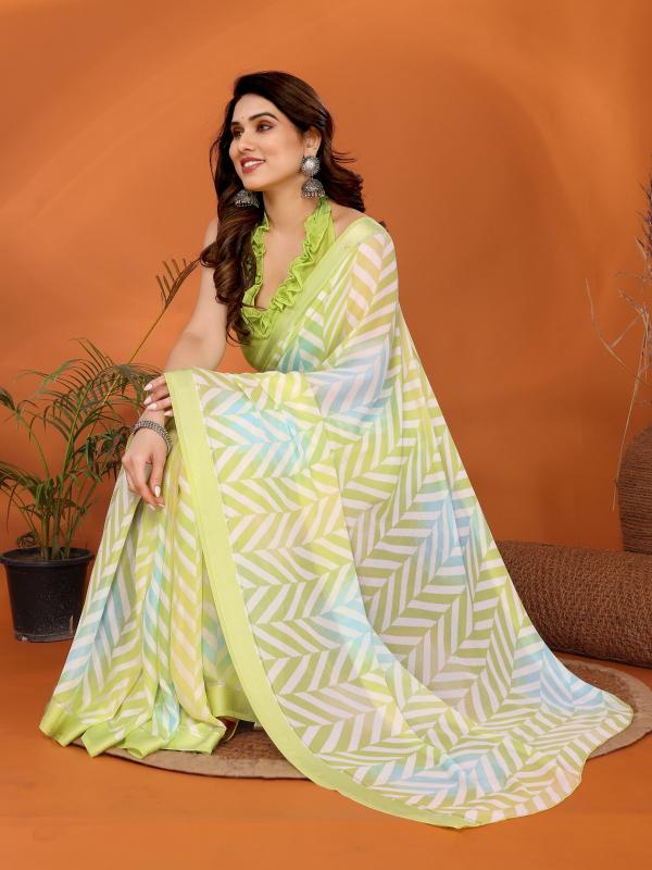 Dazira Soft Satin Patta catalog pink saree online india