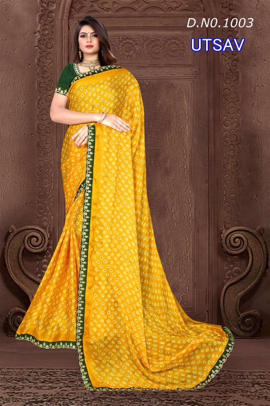 Dazira Utsav catalog bandhani saree india
