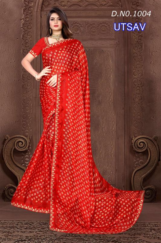Dazira Utsav catalog bandhani saree india