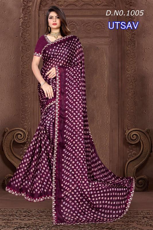 Dazira Utsav catalog bandhani saree india