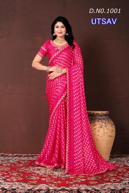 Dazira Utsav catalog bandhani saree india