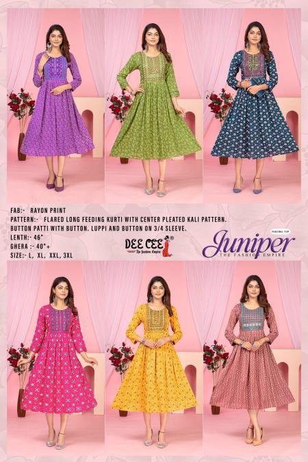 Deecee Juniper catalog kurtis buy online india