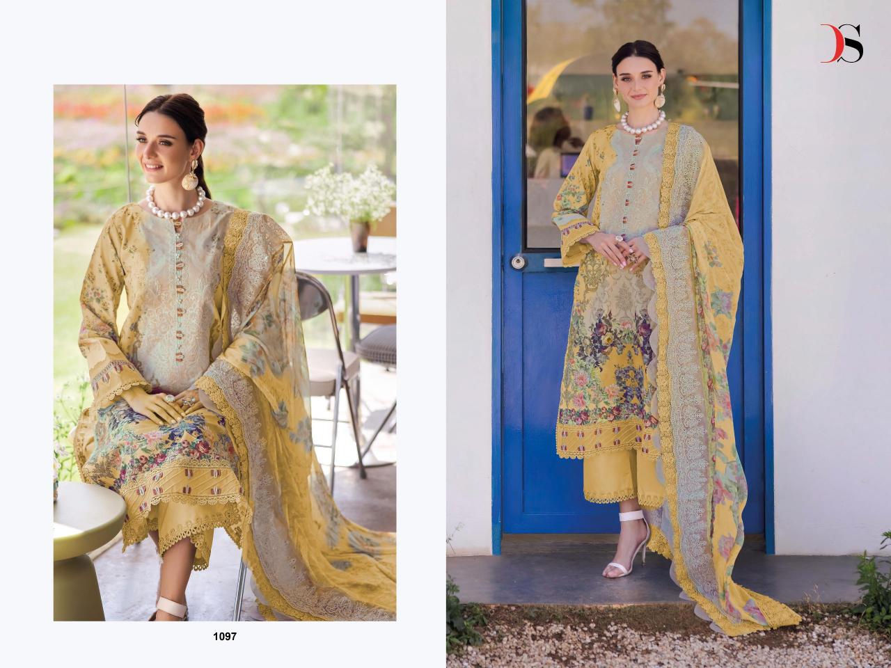 Deepsy Jade Niddle Wonder 25 Catalog Chiffon Dupatta pakistani suits online in delhi