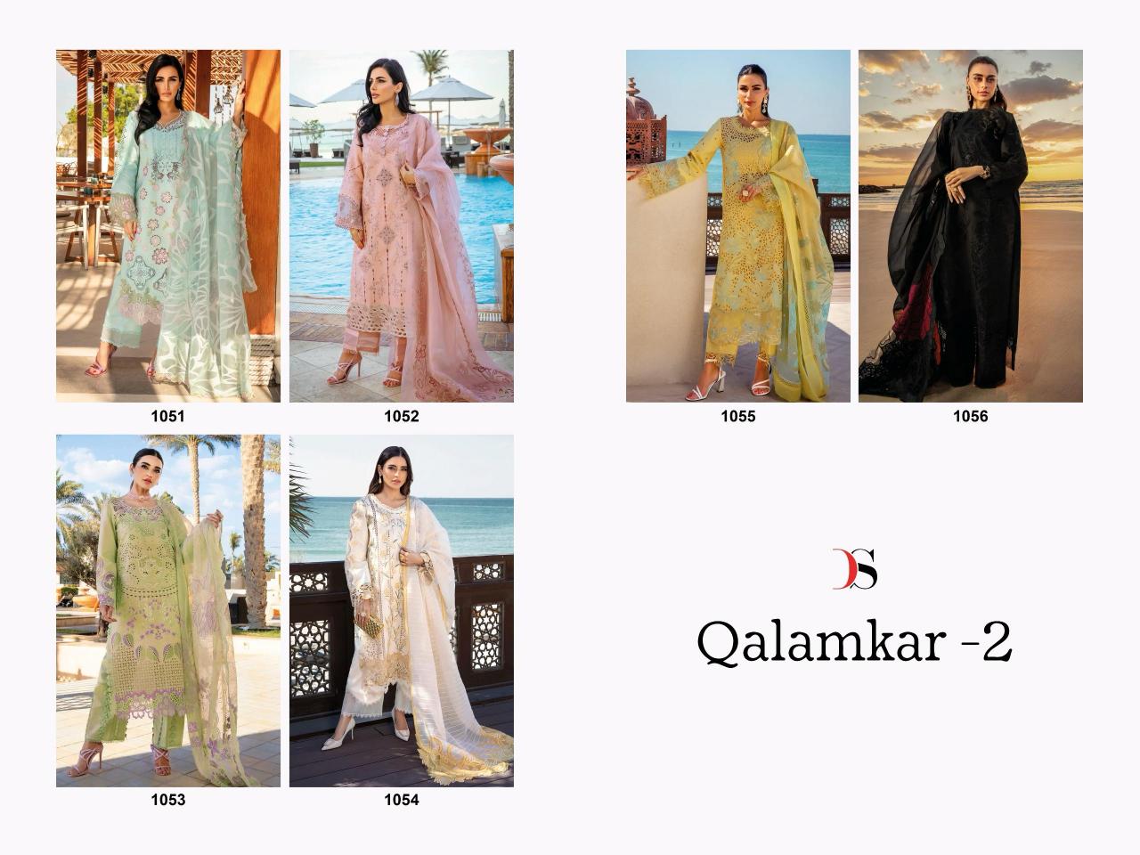 Deepsy Qalamkar 25 Vol 2 catalog pakistani party wear salwar suits designer west