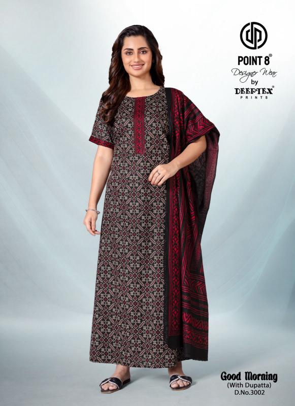 Deeptex Good Morning Vol-2 – Cotton Nighty With Dupatta - Wholesale Catalog