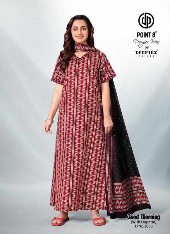 Deeptex Good Morning Vol-2 – Cotton Nighty With Dupatta - Wholesale Catalog
