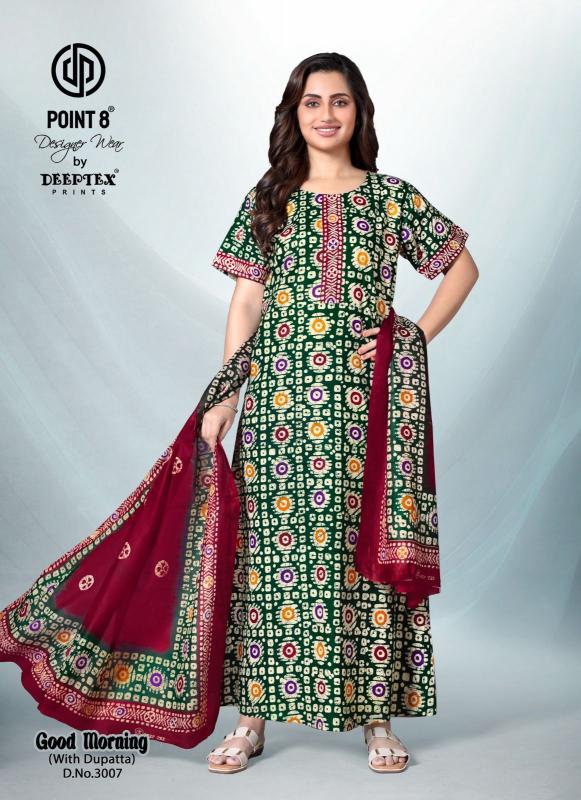 Deeptex Good Morning Vol-2 – Cotton Nighty With Dupatta - Wholesale Catalog