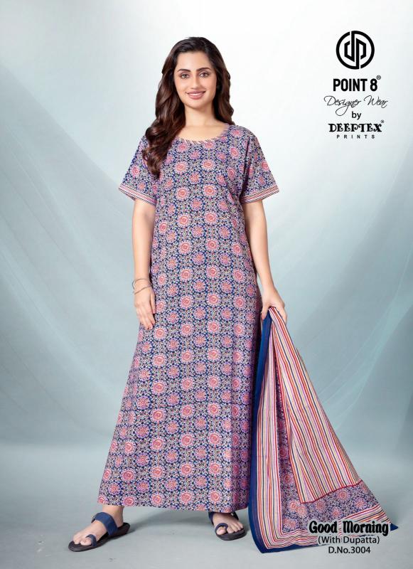 Deeptex Good Morning Vol-2 – Cotton Nighty With Dupatta - Wholesale Catalog