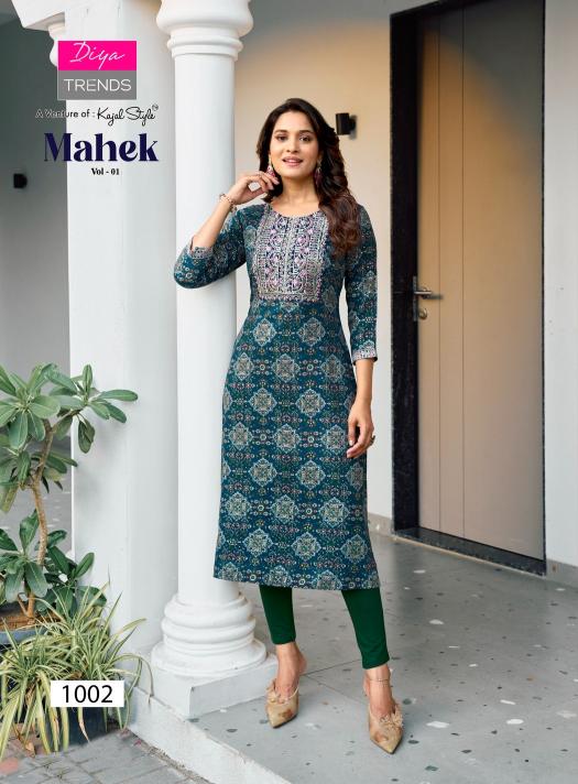 Diya Trends Mahek Vol 1 catalog fab india lobg kurti