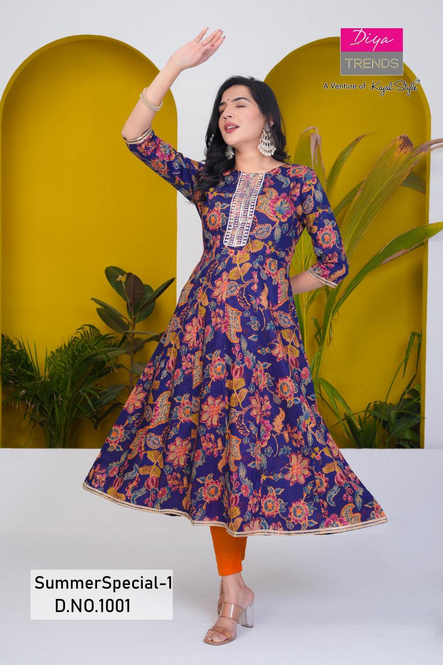 Diya Trends Summer Special Vol 1 catalog combo kurti online india