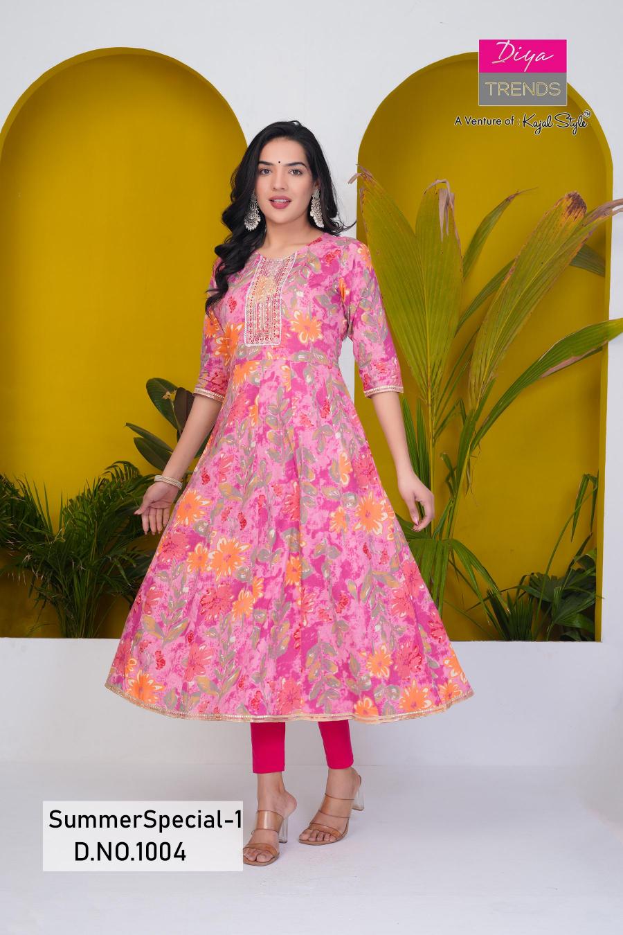 Diya Trends Summer Special Vol 1 catalog combo kurti online india