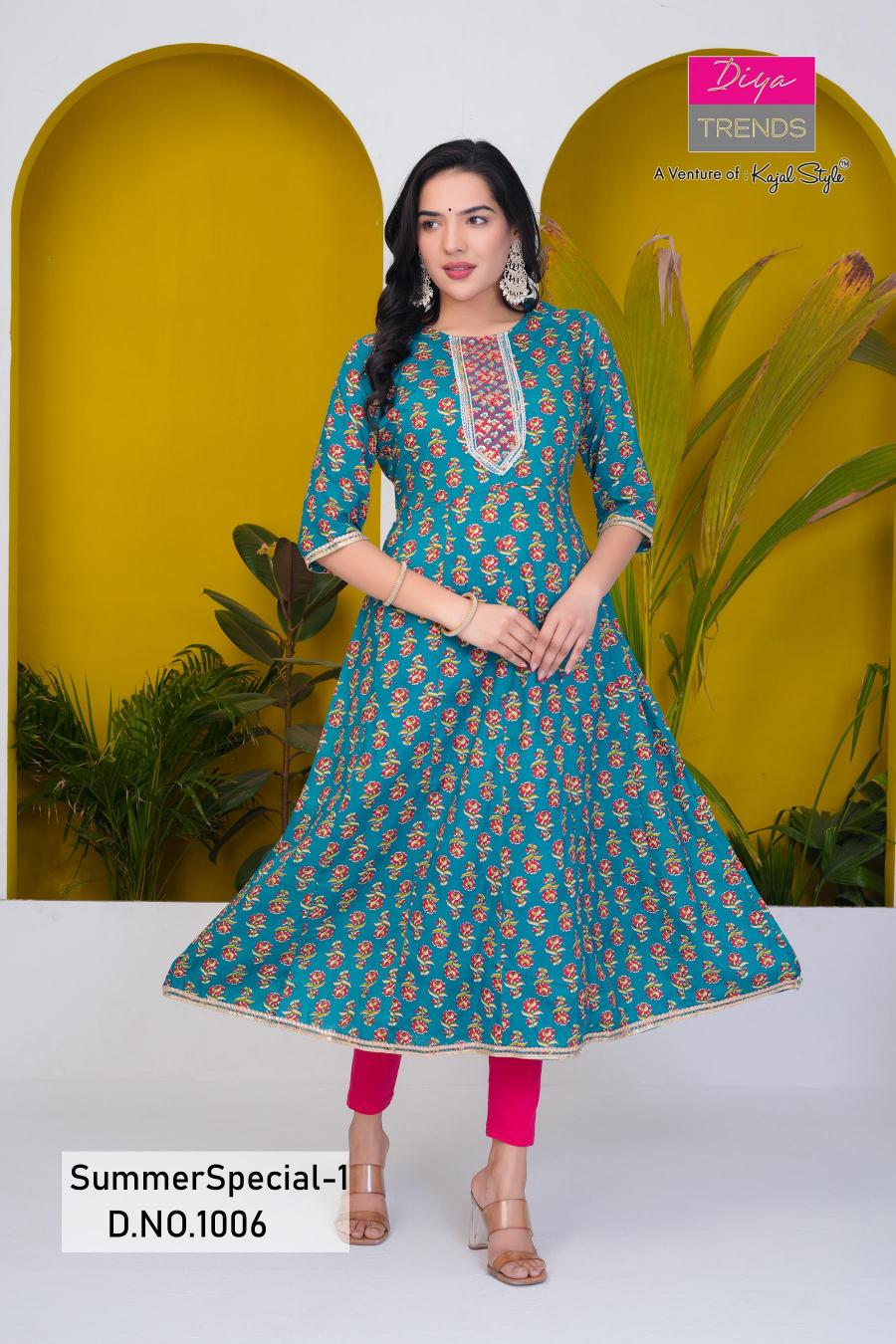 Diya Trends Summer Special Vol 1 catalog combo kurti online india