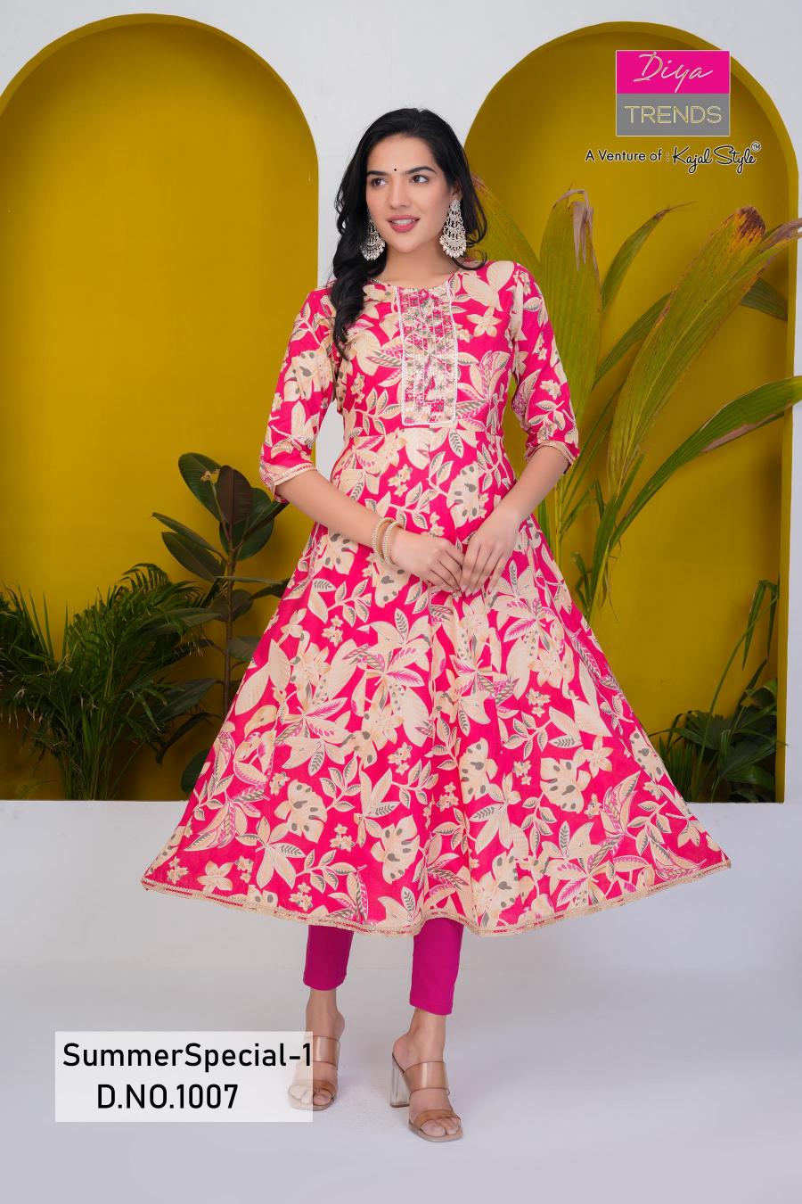 Diya Trends Summer Special Vol 1 catalog combo kurti online india