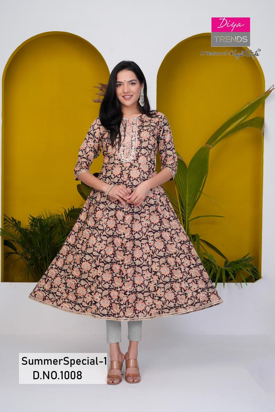Diya Trends Summer Special Vol 1 catalog combo kurti online india
