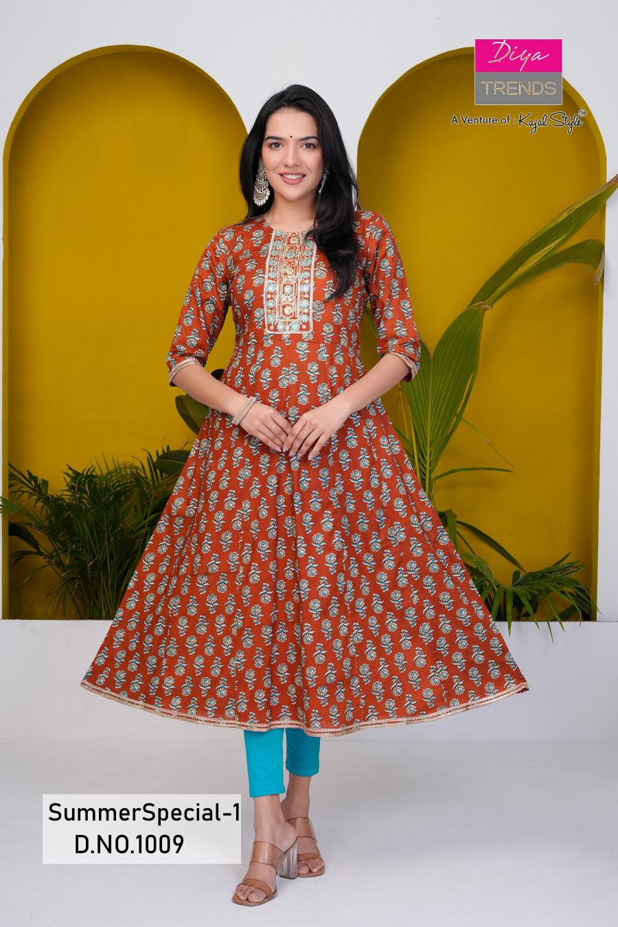 Diya Trends Summer Special Vol 1 catalog combo kurti online india