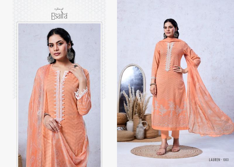 Esaira Lauren Catalog dress material wholesalers in ulhasnagar 