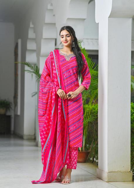Felocity Cotton Lehriya catalog leheriya kurti online india