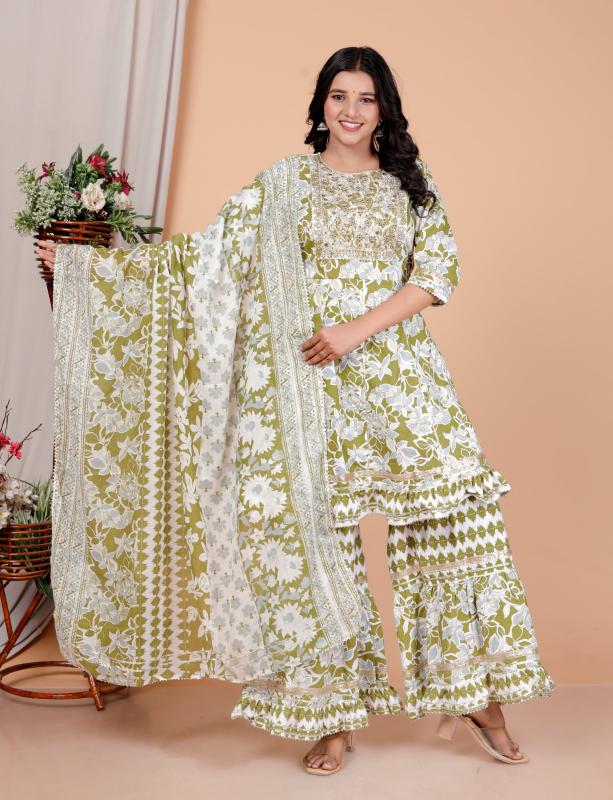 Felocity Cotton Peplam Sharara catalog embroidered cotton kurtis manufacturers india