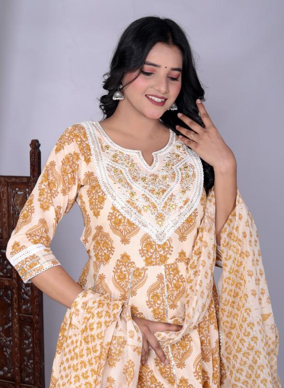 Felocity Cotton Peplam Sharara catalog embroidered cotton kurtis manufacturers india