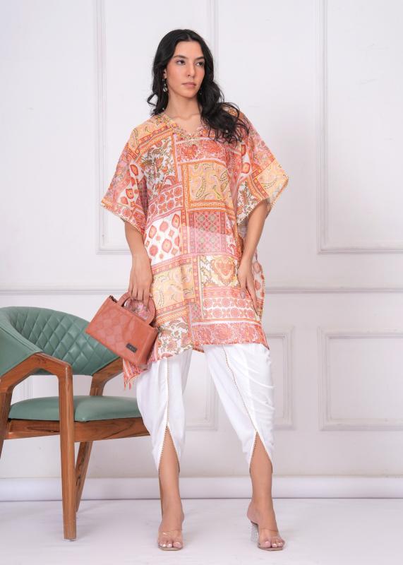 Felocity Premium Quality Georget catalog dhoti style kurti buy online india