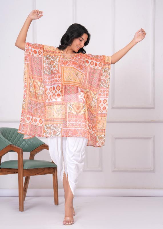 Felocity Premium Quality Georget catalog dhoti style kurti buy online india