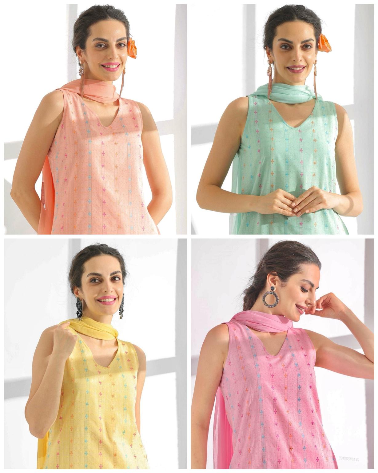 Felocity Pure cotton Print catalog sleeveless kurtis online india