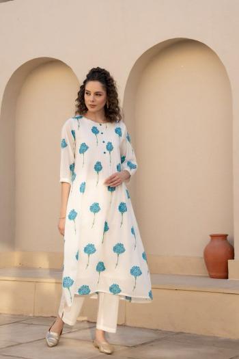 Felocity Tanyaa P 162 Catalog white cotton kurtis online india